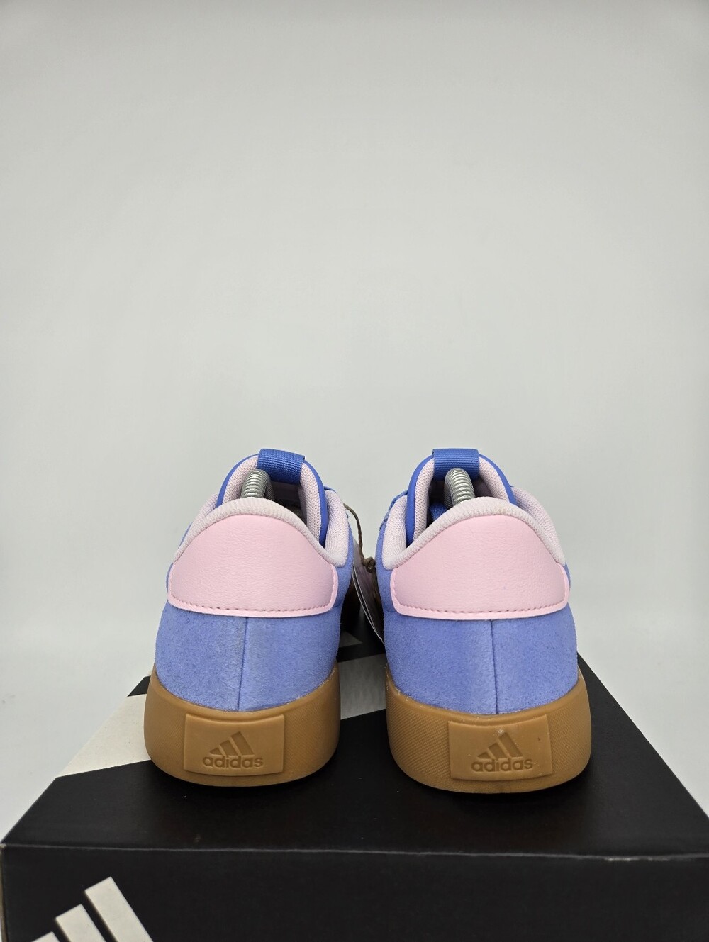 adidas Women's VL Court 3.0 JR8648 Blue Fusion Clear Pink Shoes Size 7.5 - Picture 4 of 8